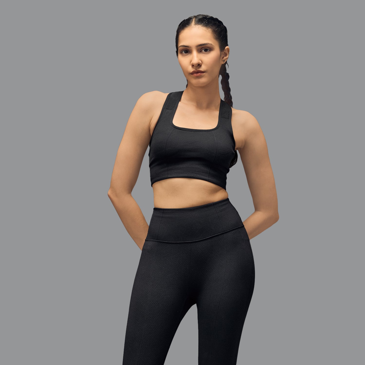 Limitless snatched high waisted diamond legging - Black