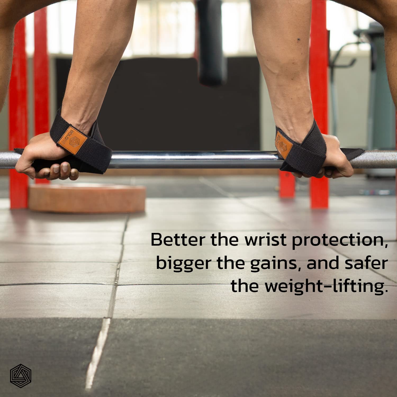 Gym Powerlifting Straps - Pair of 1