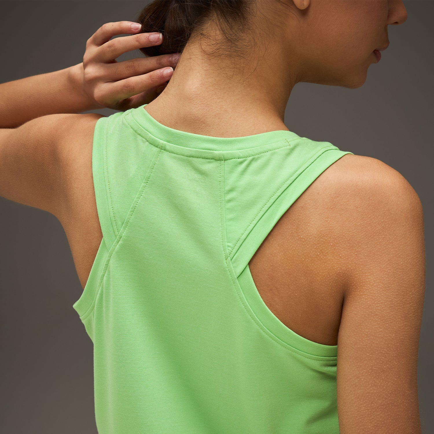 Women Elevated Flared Tank Top Pistachio Green