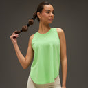 Women Elevated Flared Tank Top Pistachio Green