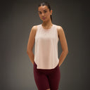 Women Elevated Flared Tank Top Soft Pink