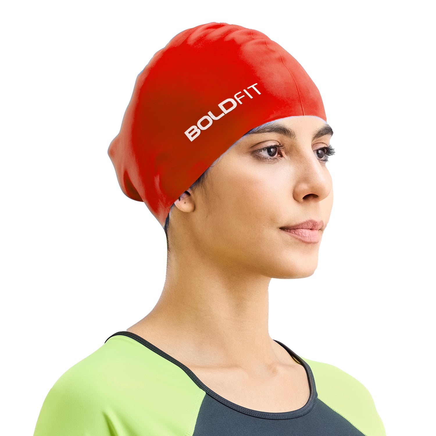 AquaFlex Swim Cap - Red