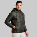 Sherpa Nylon Puffer Jacket -Olive