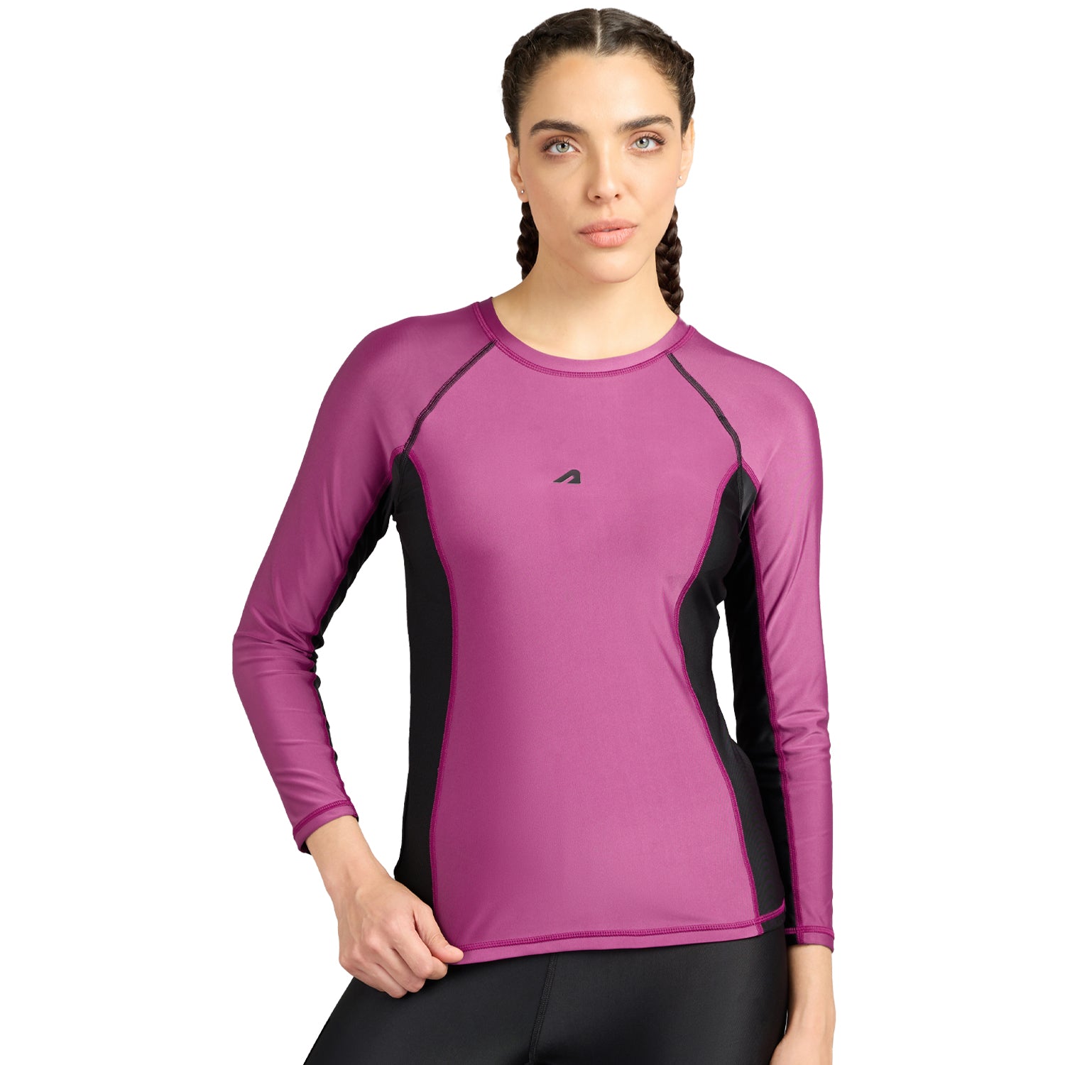 Swimwear Top for Women - Black/Berry