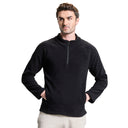 Half Zip Mens Sweatshirt Fleece - Black