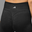 Limitless snatched ribbed waistband & Ruched back legging - BLACK
