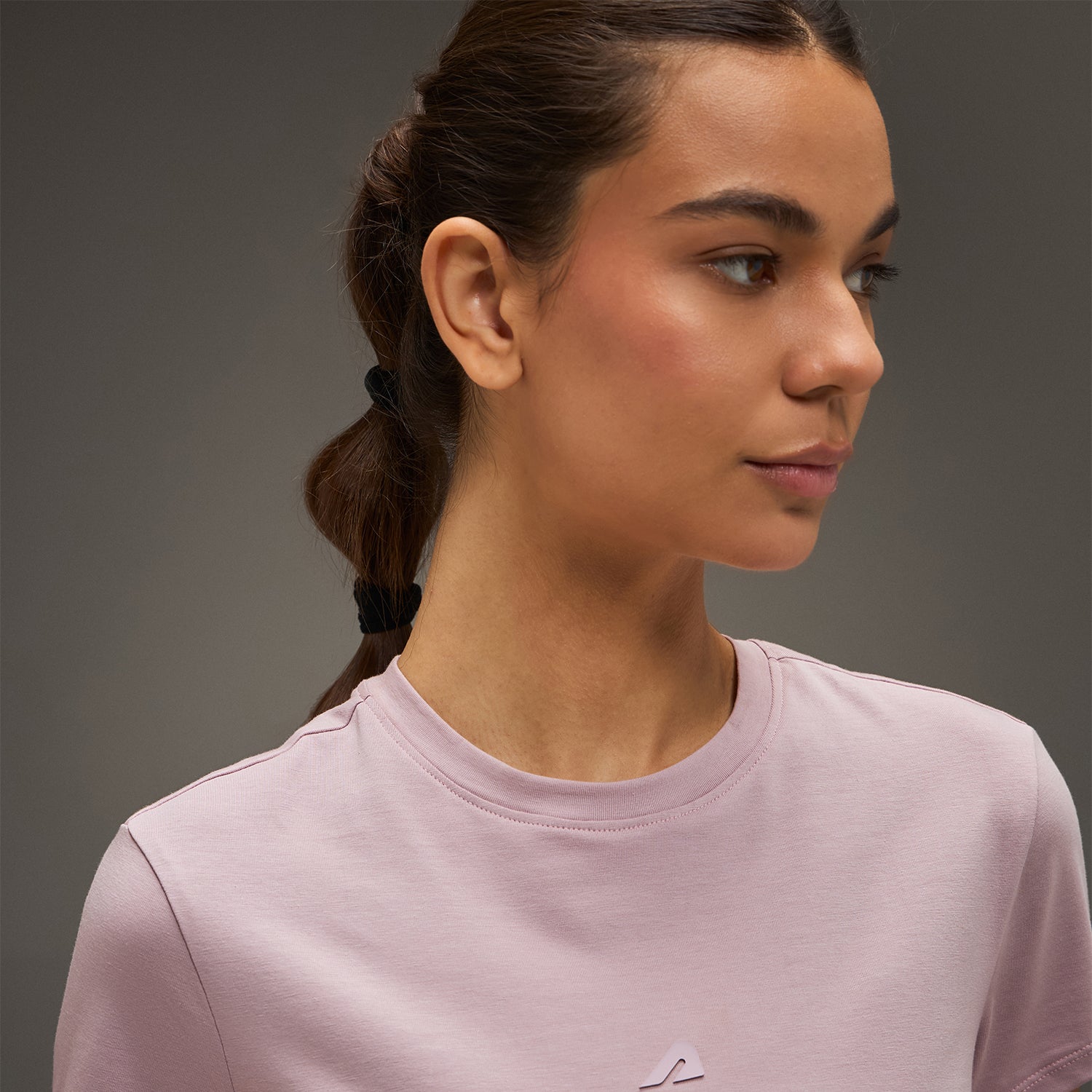 Women Essential Flared Cotton T-Shirt Soft Pink