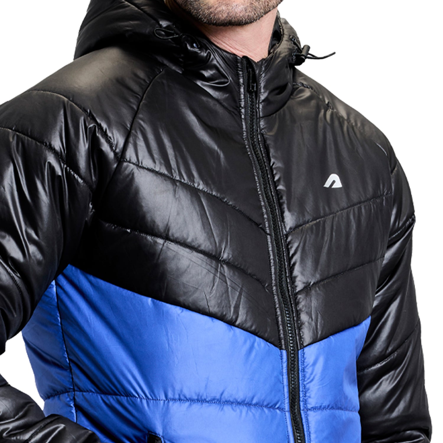 Storm Mens Puffer Jacket - Black/Blue