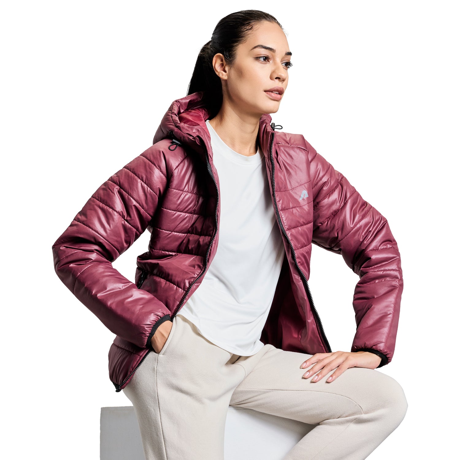 Polar Womens Puffer Jacket - Windsor Wine