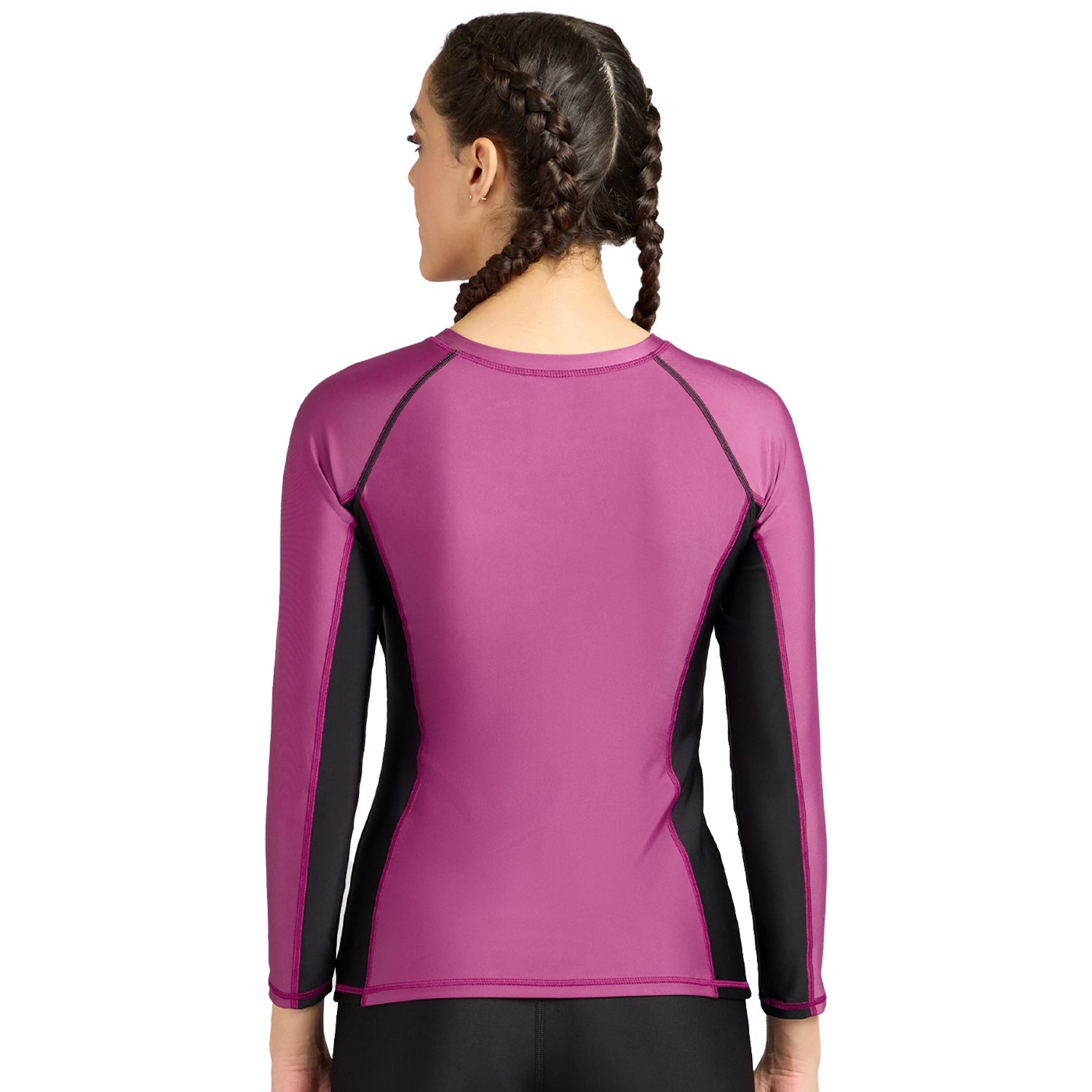 Swimwear Top for Women - Black/Berry