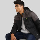 Mens Winter Bomber Jacket - Black/Grey