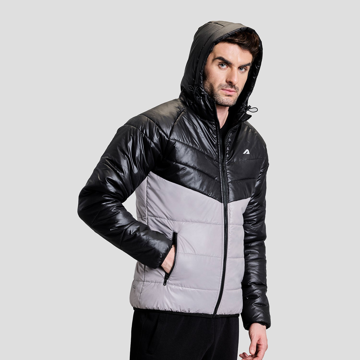 Storm Mens Puffer Jacket - Grey/Black