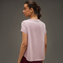 Women Essential Flared Cotton T-Shirt Soft Pink