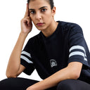 Official CSK Thala Womens Oversized T-Shirt - Black