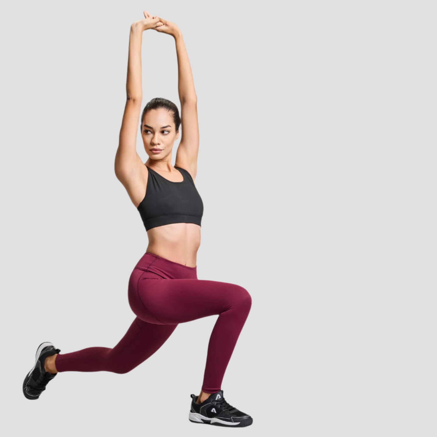 LIMITLESS NYLOFLEX HIGH RISE TIGHTS - Burgundy