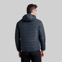Mens Quilted Hooded Bomber Jacket - Navy