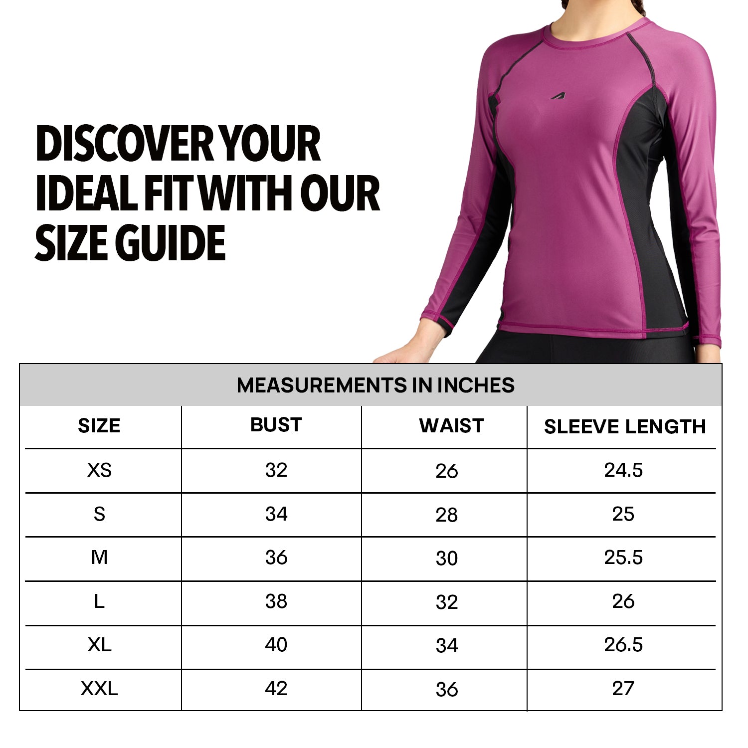 Swimwear Top for Women - Black/Berry