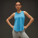 Women Elevated Flared Tank Top Light Blue