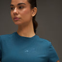 Women Essential Flared Cotton T-Shirt Airforce Blue