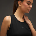 Women Elevated Flared Tank Top Black