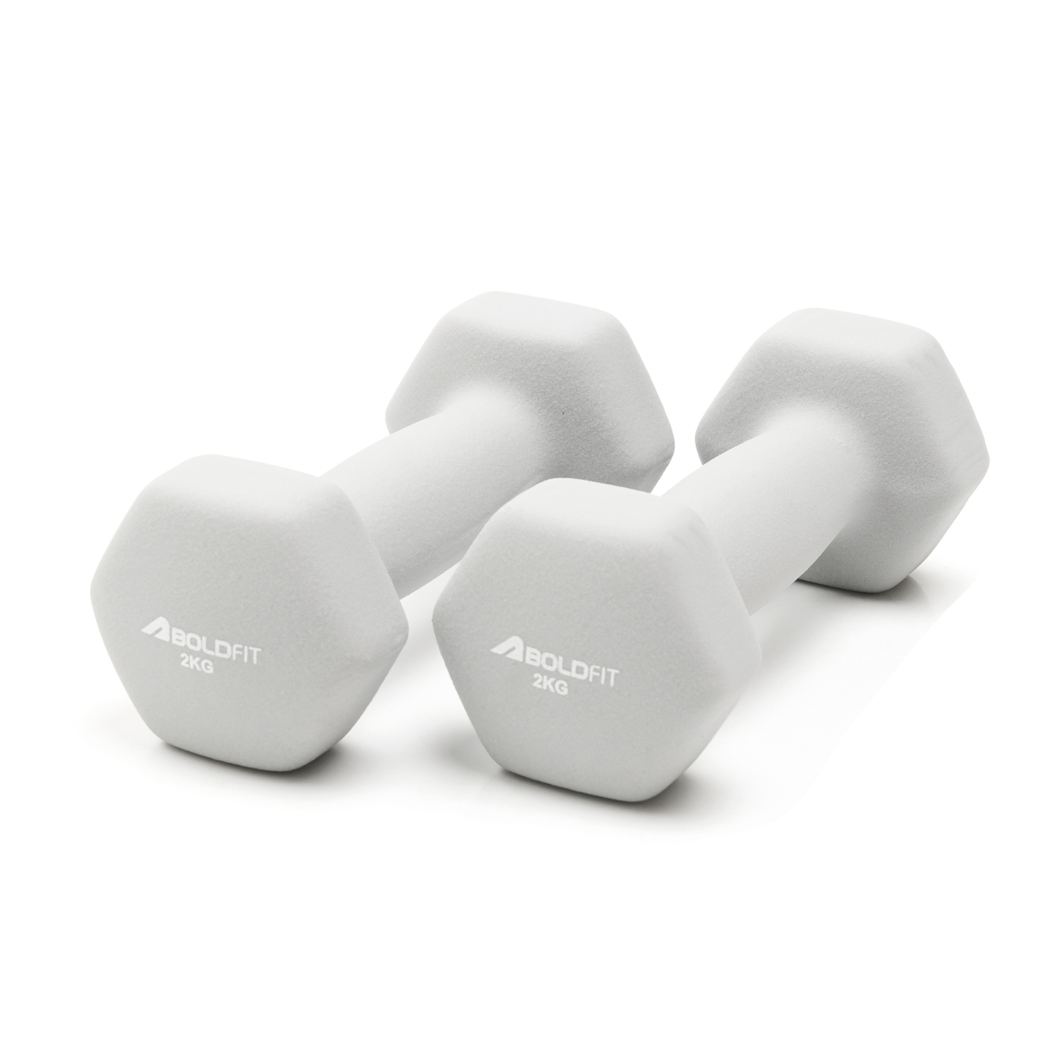 Boldfit Neoprene Dumbbells 2kg Grey Pack of