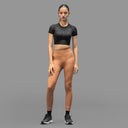 Limitless snatched ribbed waistband & Ruched back legging - BROWN