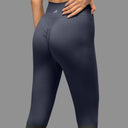 Limitless snatched ribbed waistband & Ruched back legging - GREY