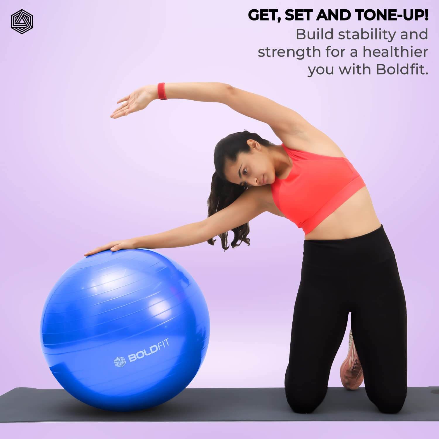 Gym Ball for Exercise & Yoga with Pump - 55cm