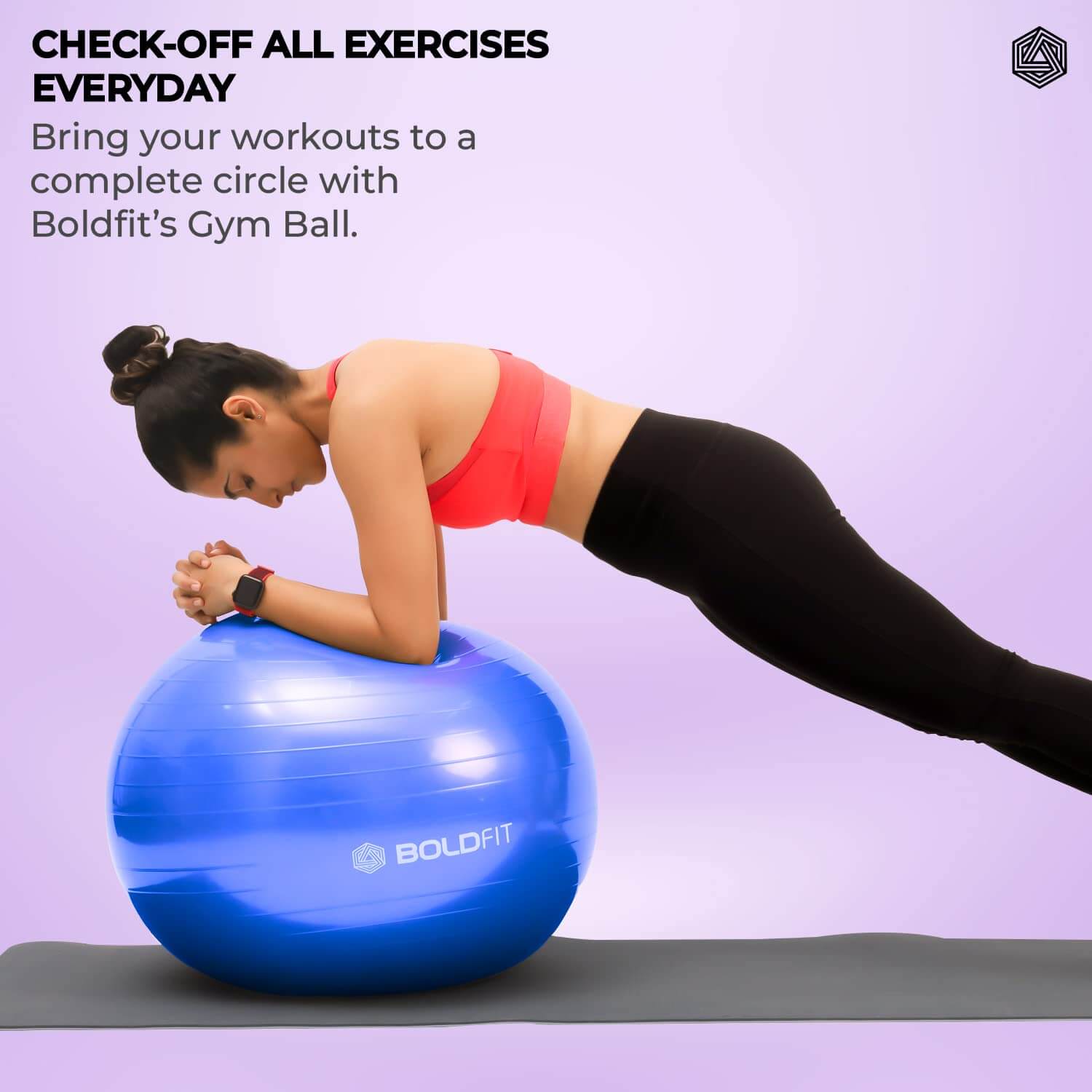 Gym Ball for Exercise & Yoga with Pump - 55cm