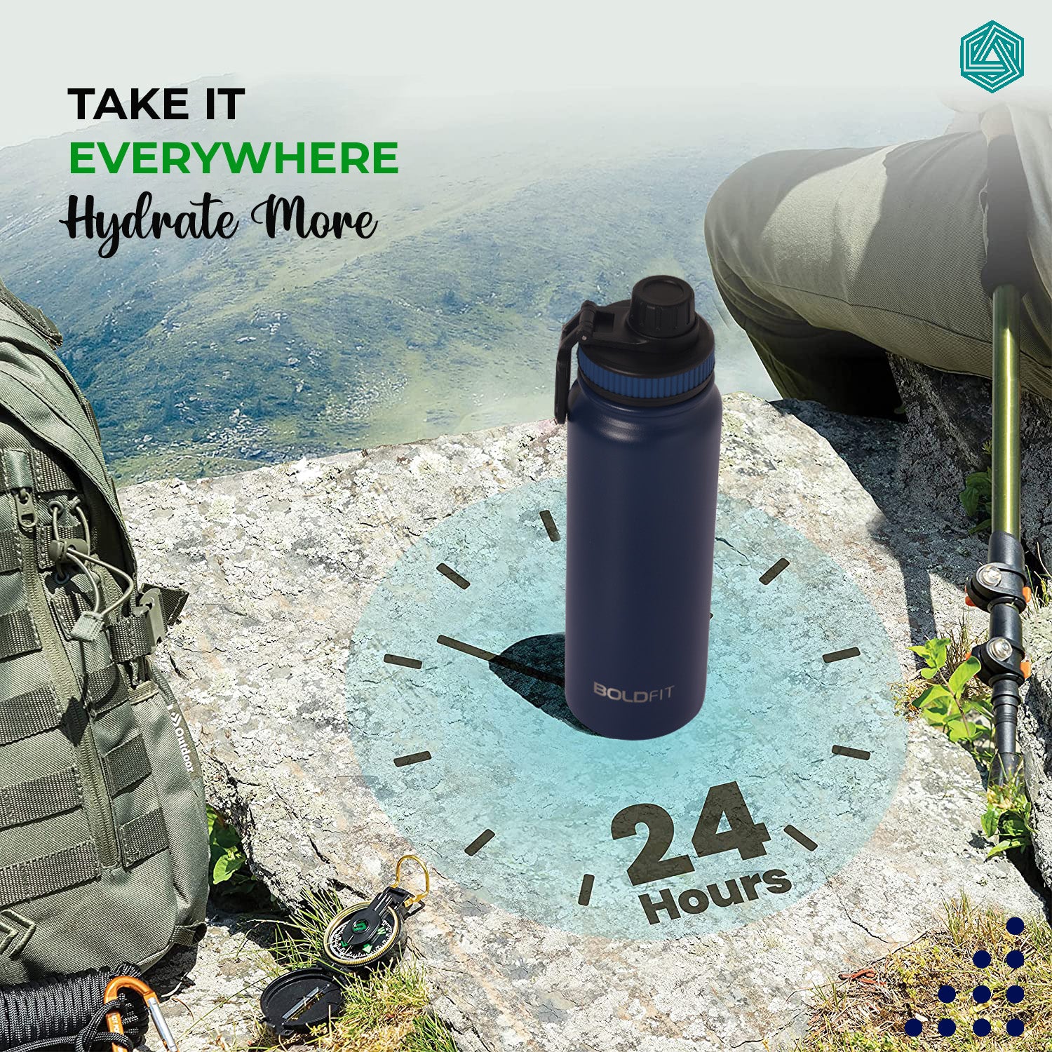 Stainless Steel Hot & Cold Water Bottle -800ml