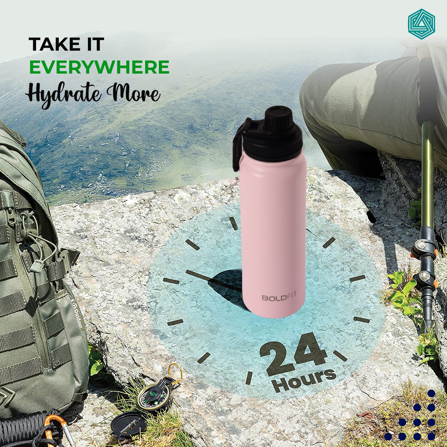 Stainless Steel Hot & Cold Water Bottle -800ml