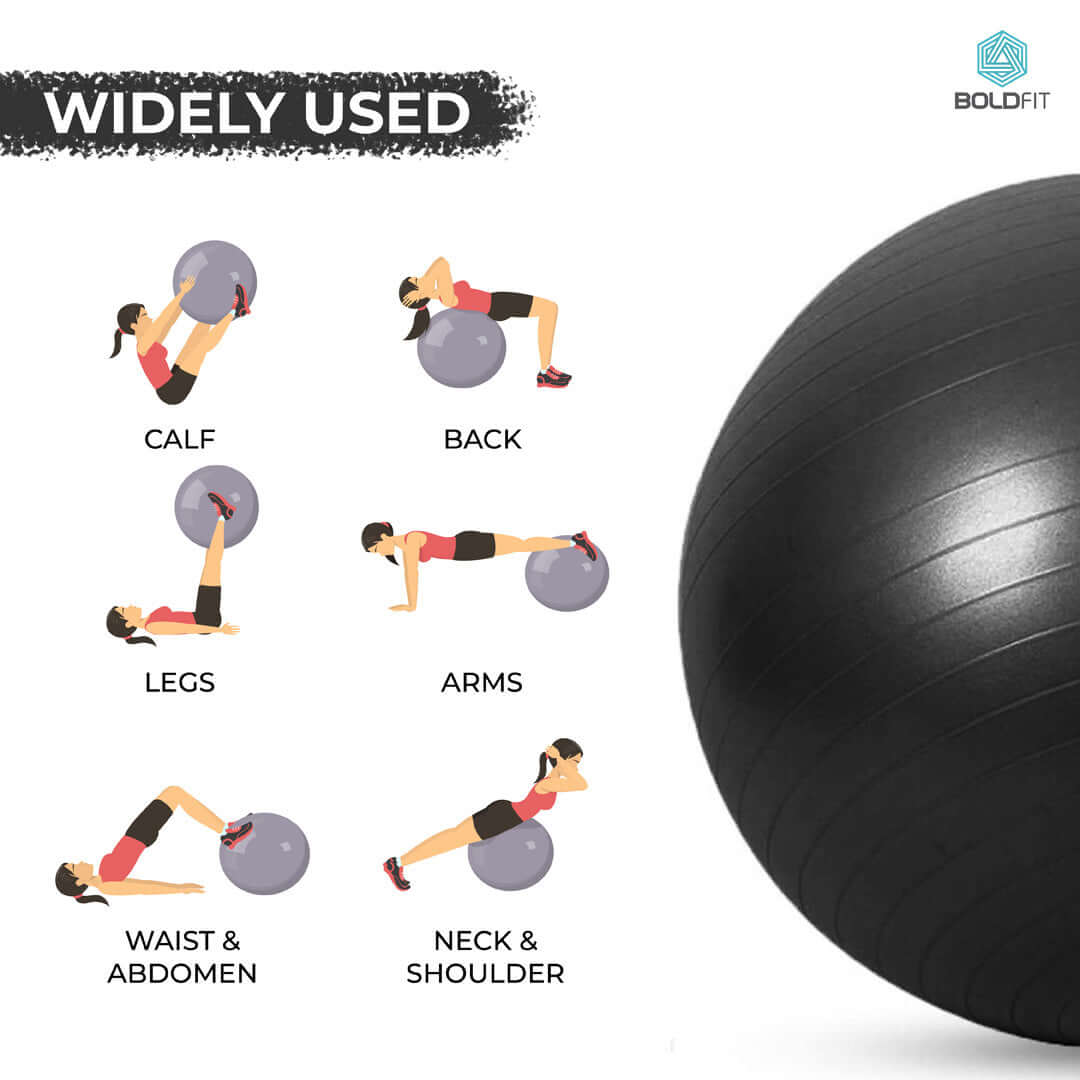 Gym Ball for Exercise & Yoga with Pump - 55cm