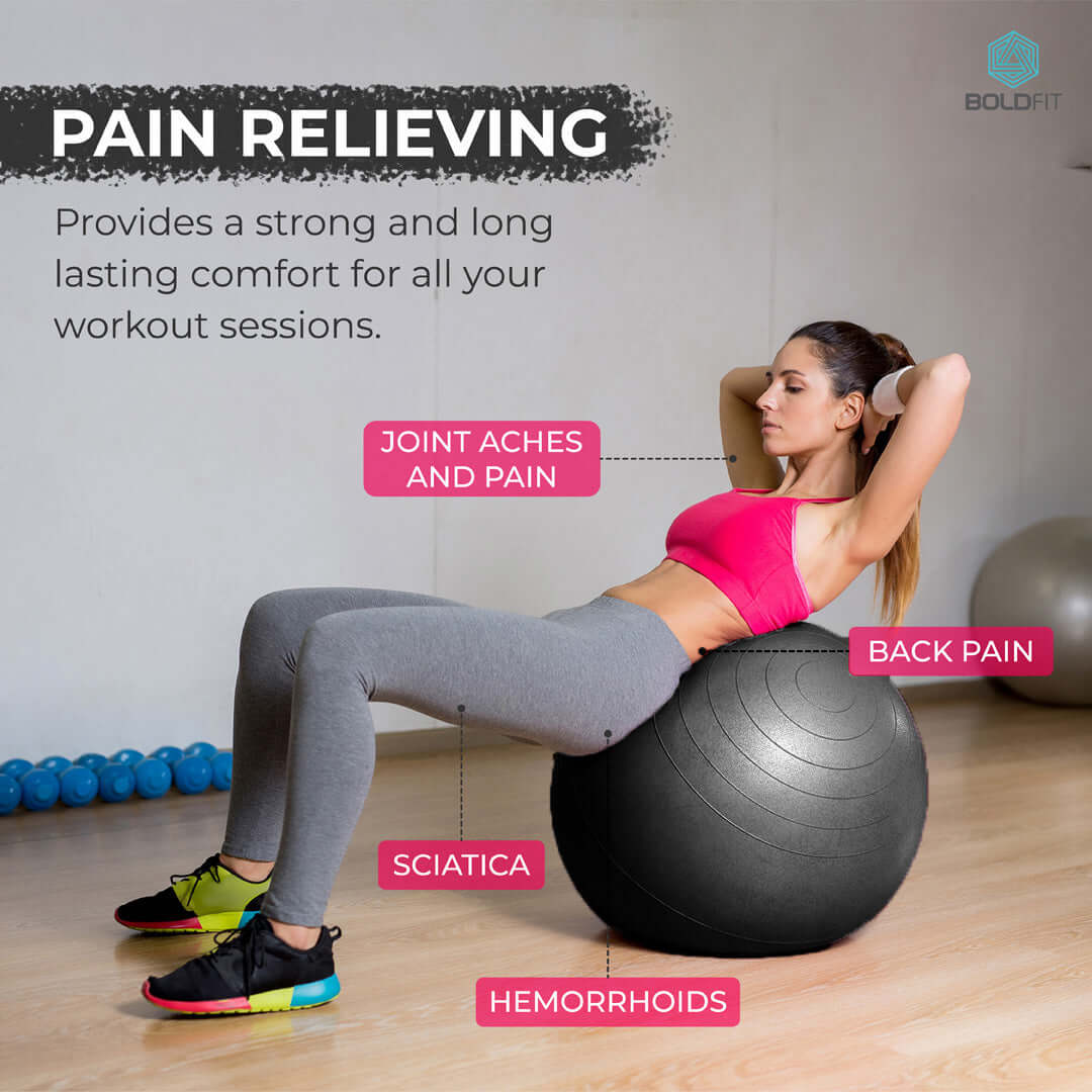 Gym Ball for Exercise & Yoga with Pump - 55cm