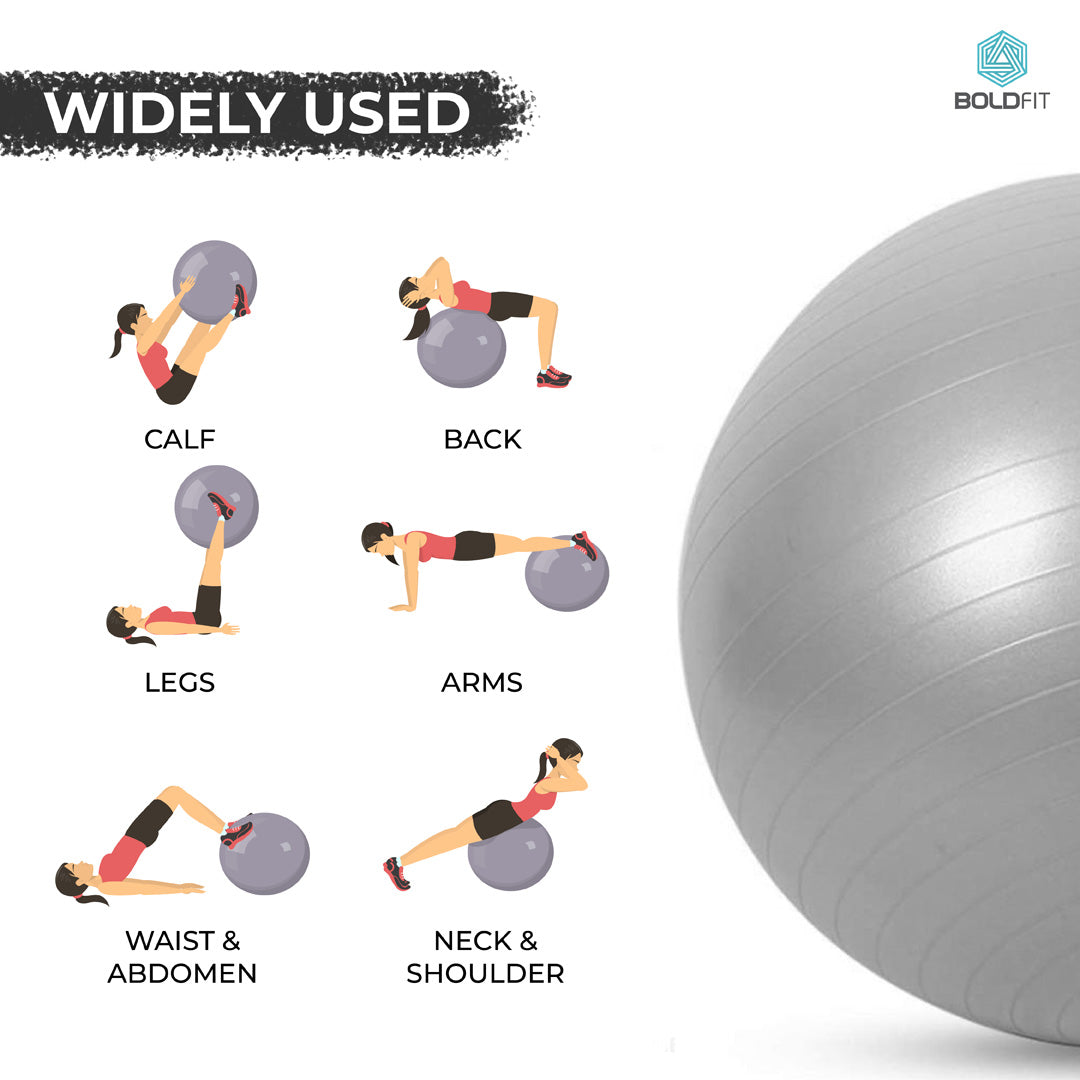 Gym Ball for Exercise & Yoga with Pump - 55cm