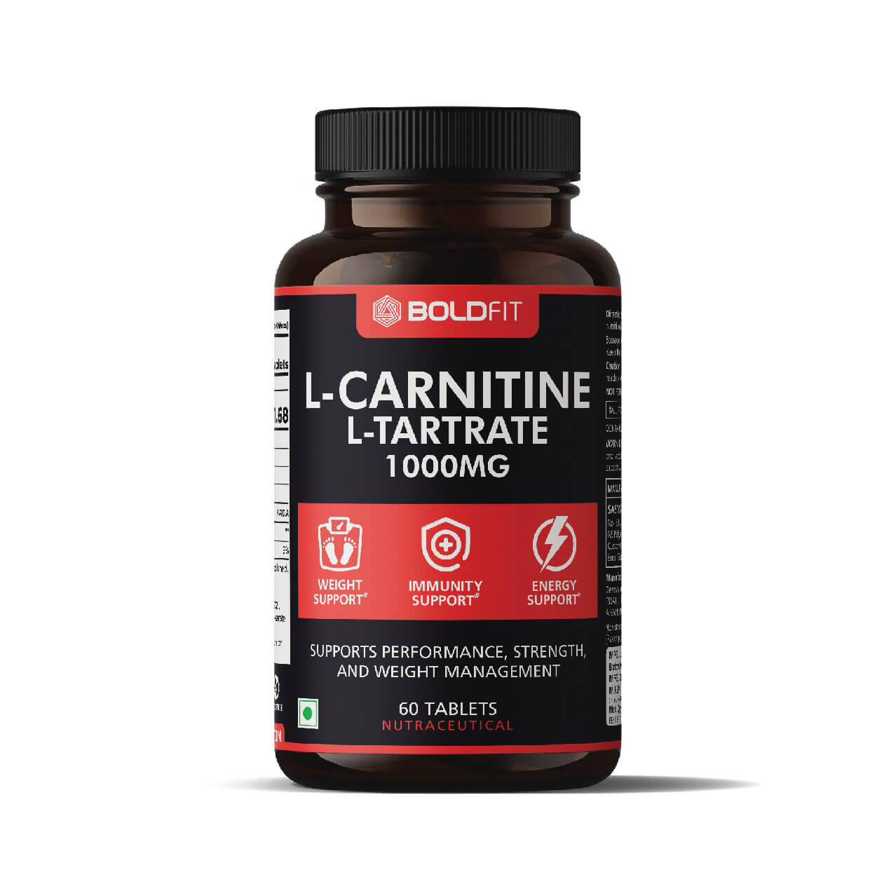 L-Carnitine L-Tartrate 1000mg supplement Tablets Boldfit L-Carnitine L-Tartrate 1000mg supplement Tablets Boldfit