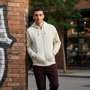 MENS WHITE CAPGREY/ BEIGE JACKET