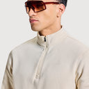 Men Whitecap Grey Half Zipper Jacket