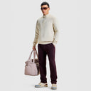 Men Whitecap Grey Half Zipper Jacket