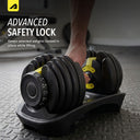 Adjustable Dumbells - Yellow Black