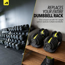 Adjustable Dumbells - Yellow Black