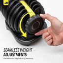 Adjustable Dumbells - Yellow Black
