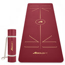 Pro Align 6 mm TPE Yoga Mat with Strap - Maroon