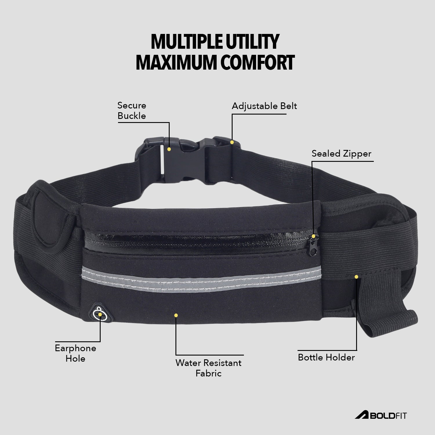 Running Waist Bag - Black