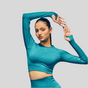 Limitless snatched Long sleeve drop top- Green