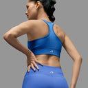 Limitless Snatched ribbed sports bra - Royal blue