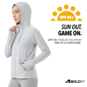 Womens Full Sleeve UV Protection Summer Jacket - Grey