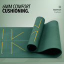 Pro Align 6 mm TPE Yoga Mat with Strap - Green