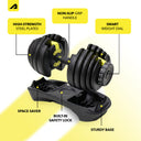 Adjustable Dumbells - Yellow Black