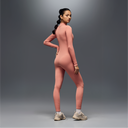 Women's Full Sleeve Zip-Up BodySuit Pink