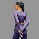 Limitless snatched Long sleeve drop top- Purple